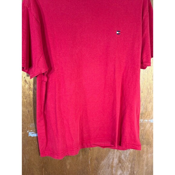 Vintage Tommy Hilfiger Red Blank Shirt Logo Men’s Small S - Picture 3 of 8